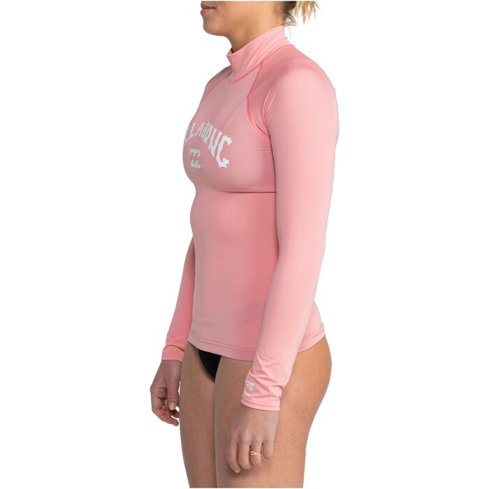 2024 Billabong Mujer Chaleco De Licra De Manga Larga Tropic Surf EBJWR03020 - Flamingo